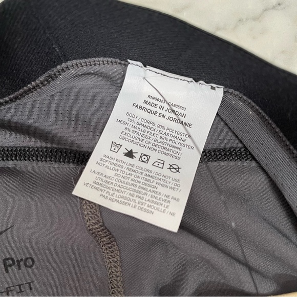 Nike Men's Pro Dri-Fit 3/4 Length Training Tights Gray Size Medium - Picture 10 of 12